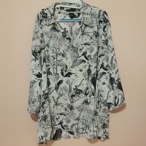 Womens Oversized Casual Business Dress Shirt